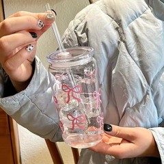 2025 新しいリボンプラスチックカップポータブルカップミルクカップウォーターカップライト高級ハイエンド