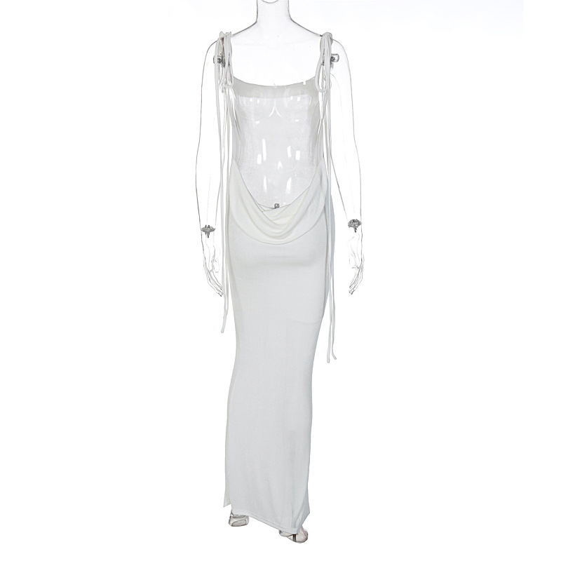 310g Weight Maxi Long Dress Dress Length Type Sleeveless Sleeve Length Sheath Dress Dresses Type Spandex, Polyester Fabric Type Mid Waist Waist Line Daily Occasion Slim Fit Type Solid Color Pattern Summer Season Women'S Gender Patchwork Design Fashion Style Wholesale Women'S Fashion Patchwork Solid Color Daily Sleeveless Sheath Dress 34