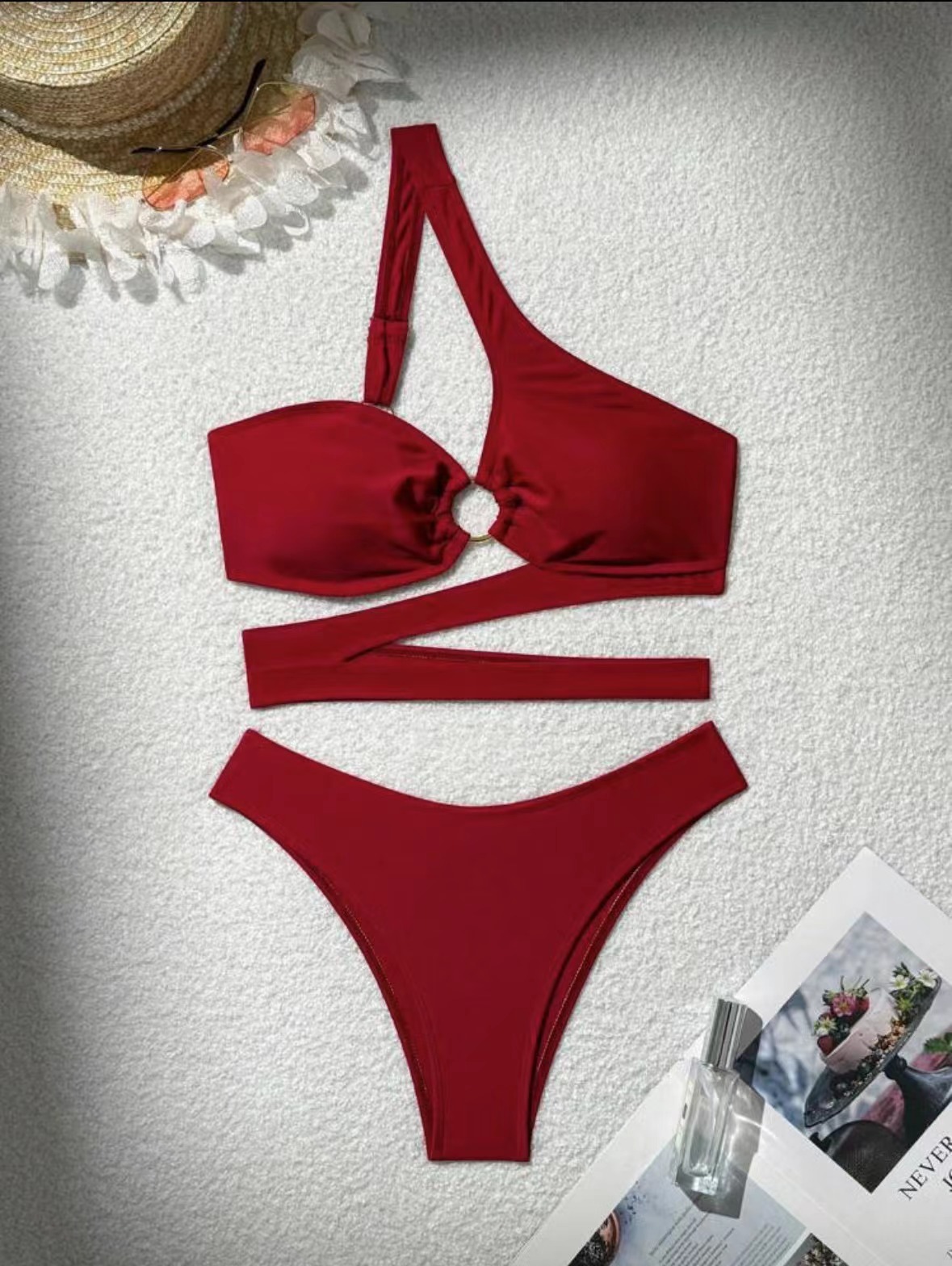 Sexy Cutout One-piece Swimsuit For Women Solid Colour Monokini_voghion.com