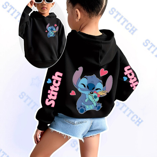 Shidizai spring and autumn casual sweater for middle and middle children's neutral cartoon sports long-sleeved hoodie children's top