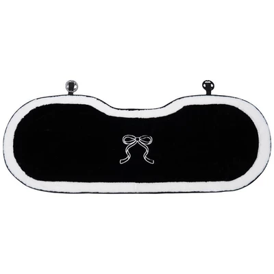 Waist support — Headrest Lumbar Support Bowknot Car - rabbit-fur-white-edge-bow-cushion-back-row