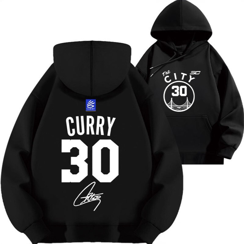 2025 Curry Steve No. 30 Warriors Team Hooded Sweatshirt Basketball Sports Loose Fleece Thickened Clothing Top 2025 Curry Steve No. 30 Warriors Team Hooded Sweatshirt Basketball Sports Loose Fleece Thickened Clothing Top