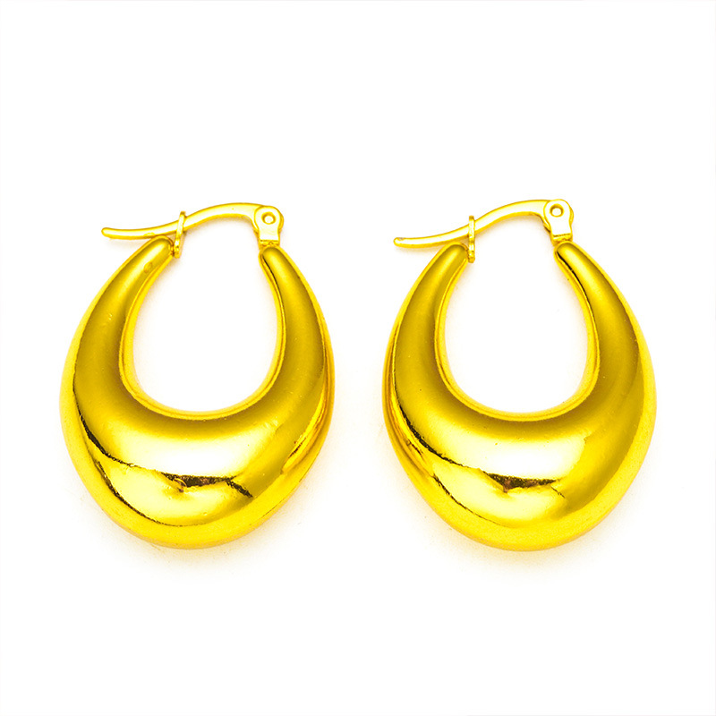 Unisex Gioielli Moda orecchini in oro gioielli per le orecchie orecchini cavi_voghion.com