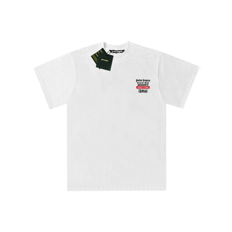 Palm Angels short-sleeve T-shirt with small logo print on the chest, American high street basic style, pure cotton, loose fit, suitable for couples Palm Angels short-sleeve T-shirt with small logo print on the chest, American high street basic style, pure cotton, loose fit, suitable for couples