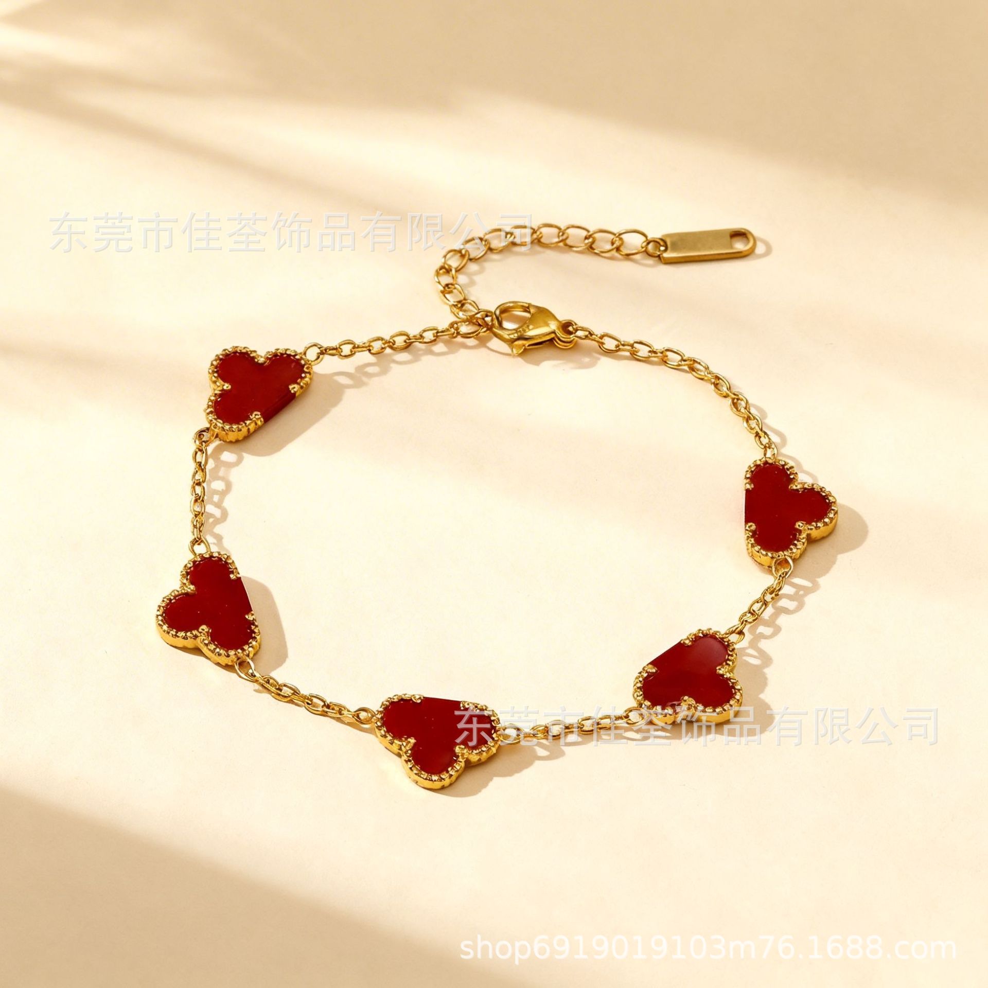 Grensoverschrijdende, kleurechte klassieke zilveren armband met klavertje vier voor dames, Europese en Amerikaanse stijl, modieus en eenvoudig sieraa