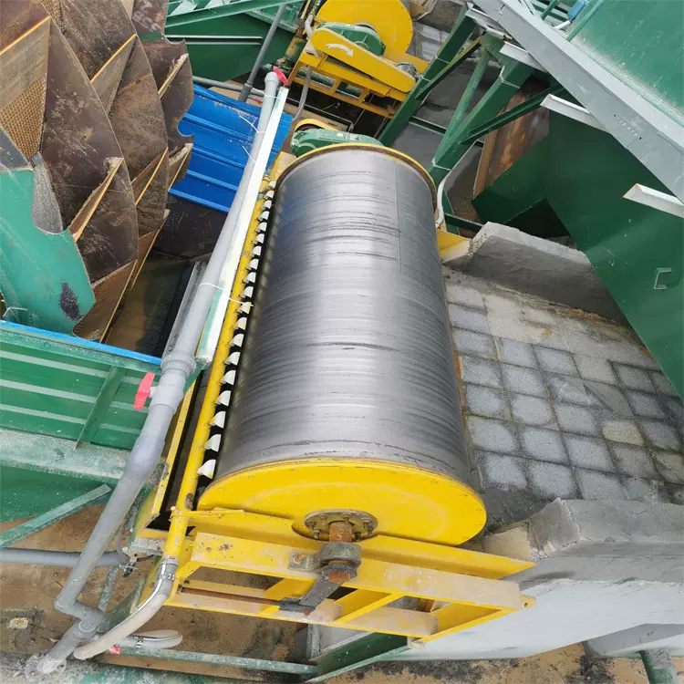 选矿除铁磁选机强磁筒式磁选机永磁滚筒除铁器成套设备半逆流磁选