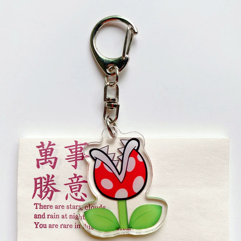 Cartoon acrylic creative keychain, bag for keys, pack, pendant