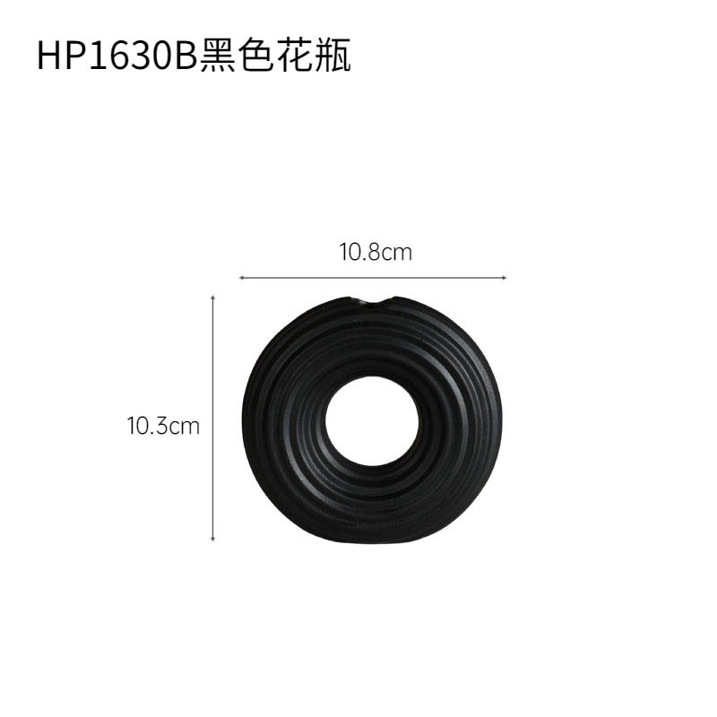 Jarrón negro hp1630b