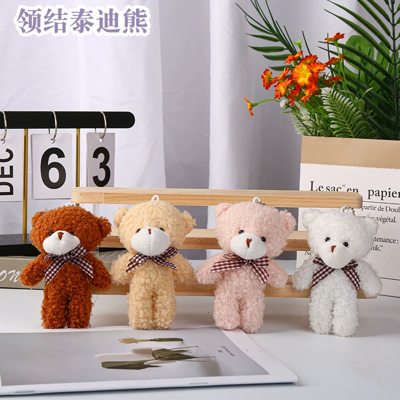 Новая милая плюшевая игрушка-медведь с галстуком-бабочкой, детская кукла, подарок на день рождения, оптом