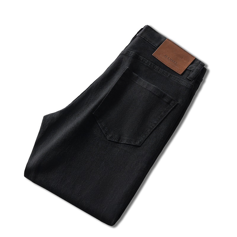 Men's Clothing Autumn/Winter New Style Dark Washed Jeans Men's Slim Fit Straight Leg Men's Autumn Denim Long Pants Thick Style_mkmklike.com