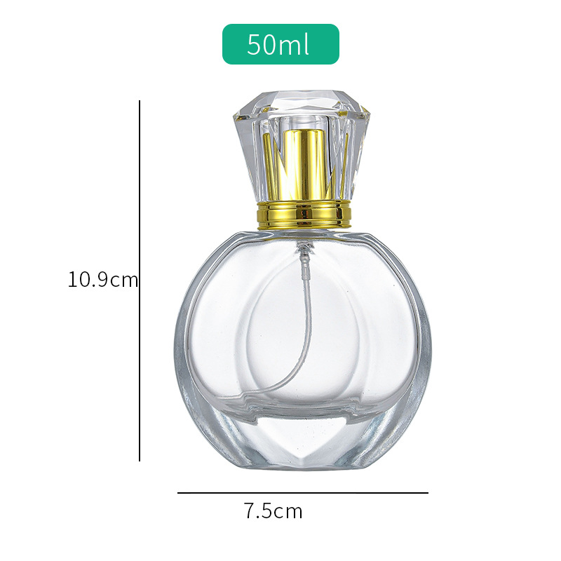 50ml botella de perfume portátil botella de perfume de especificación múltiple botella cosmética botella de perfume avanzada botella vacía de vidrio