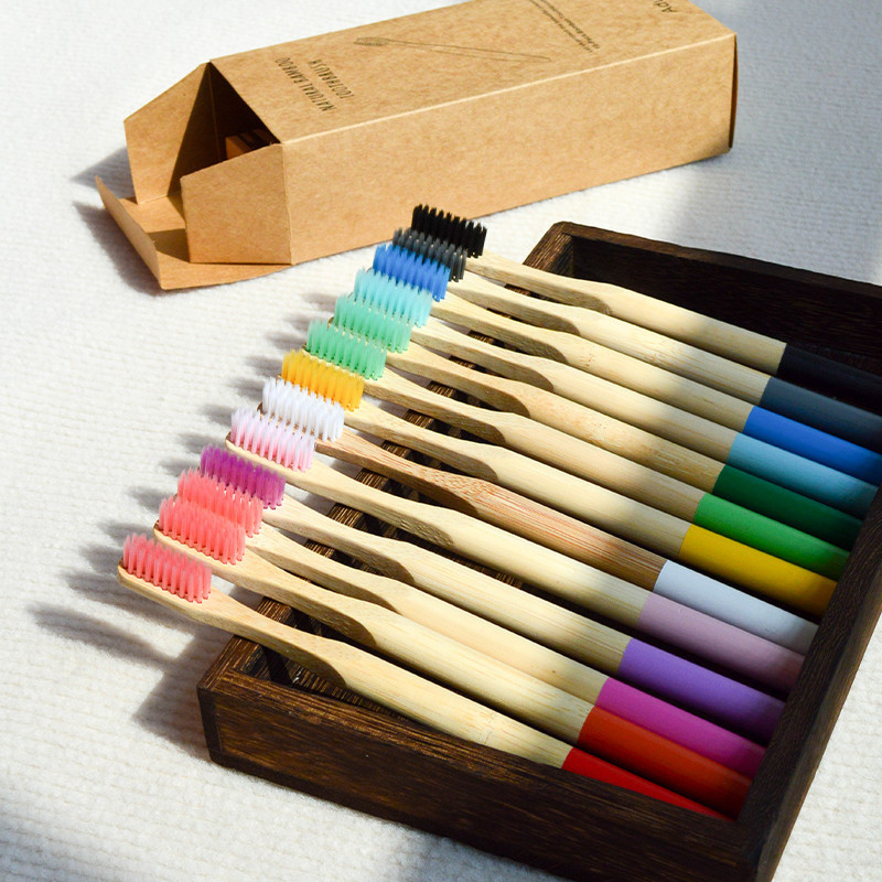 Cepillos de dientes de bambú para hoteles y hostales, artículos de tocador desechables para habitaciones de huéspedes, comercio exterior, proveedor ecológico