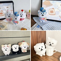 クリエイティブな子犬のアフタヌーンティー、クマのぬいぐるみペンダント、着せ替え人形、子供のホリデーギフト卸売