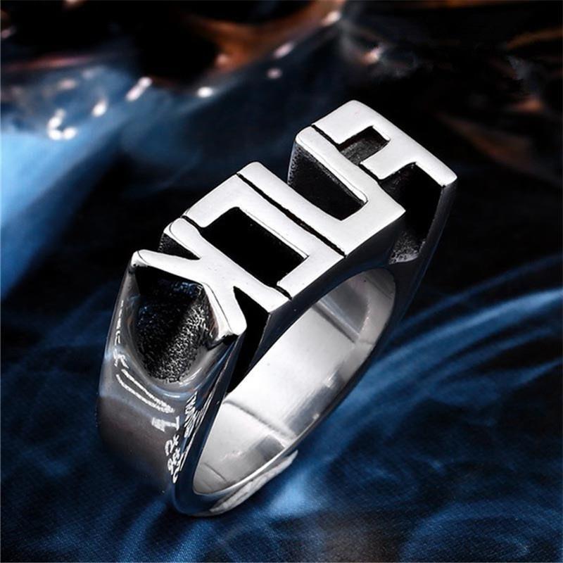 wish New English letter ring women's engagement wedding commemorative vintage ring