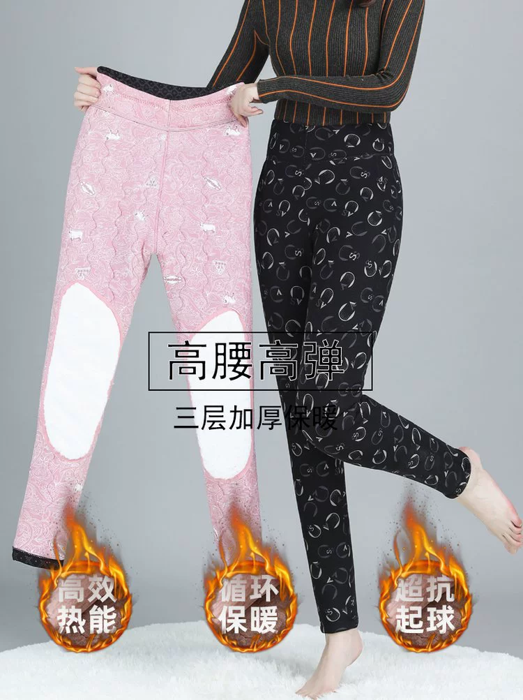 Женские брюки из верблюжьей шерсти для женщин среднего и пожилого возраста, зимняя верхняя одежда для мамы на флисовой подкладке, утолщенная высокая талия, теплые брюки до колена больших размеров, наряд для бабушки