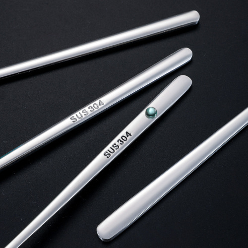 304 stainless steel stirrer coffee stirrer long handle milk tea spoon ice spoon bar spoon two-headed cocktail mixing spoon