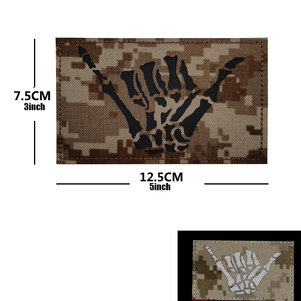 Parche Táctico de Velcro Luminoso IR 666 de Nailon para Mochila y Ropa