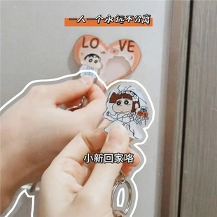 Popular Tiktok Influencer Style Acrylic Crayon Shin-Chan Keychain Personalized Creative Cute Bag Pendant