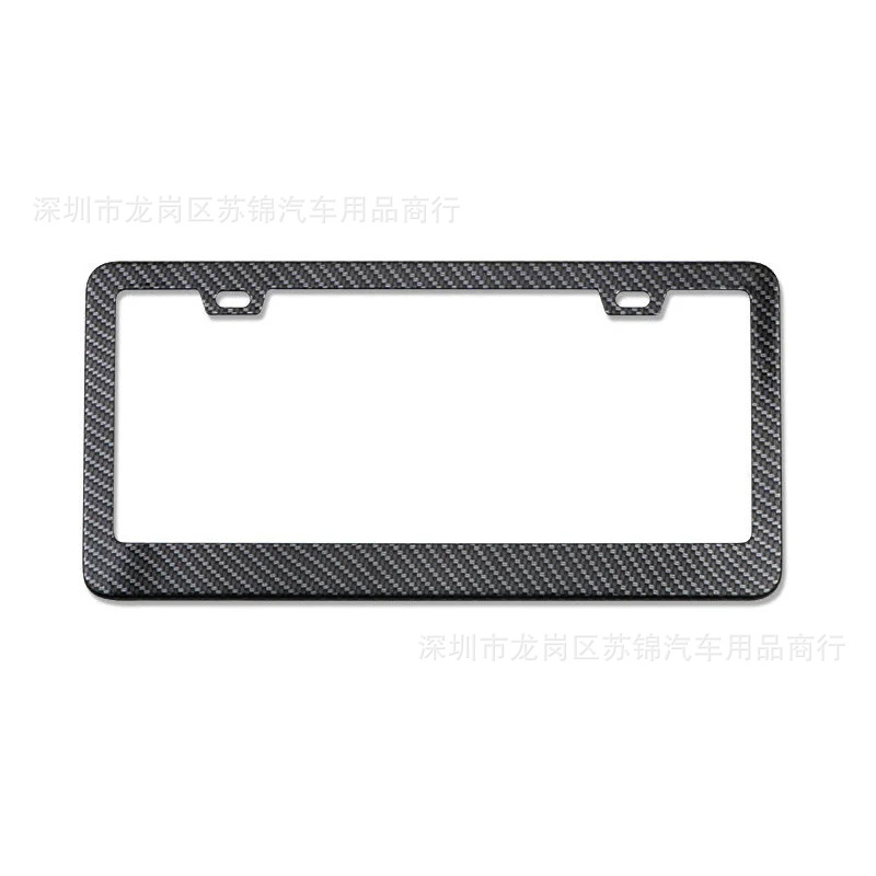 Cross-Border Amazon Ebay Popular Car American Standard Spray Plastic Black License Plate Frame American Standard Stainless Steel License Plate Frame
