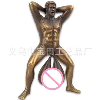 Cross border New products goods in stock Male Kuso doorbell Funny Home Croquet Doorring golden Rogue Decoration decorate