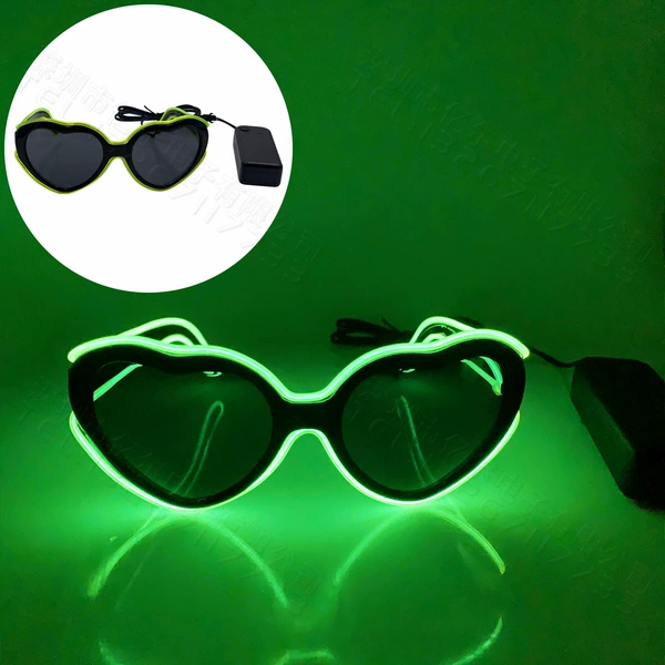 Yj022 ☆ Heart -shaped glasses [Ying Green]