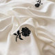 Hepburn Style Ins French Style 100 Skin-Friendly Cotton Four-Piece Set Black Rose Embroidered Wide Edge Lace Quilt Cover Bed 1.8