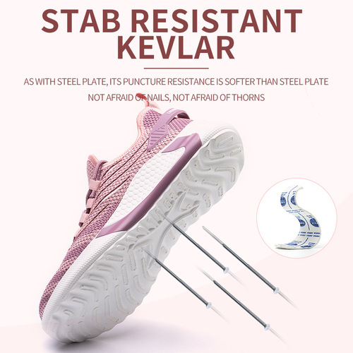 Protective safety shoes, neutral breathable work shoes with steel toe cap, anti-punching and anti-piercing, lightweight and comfortable, construction site shoes.