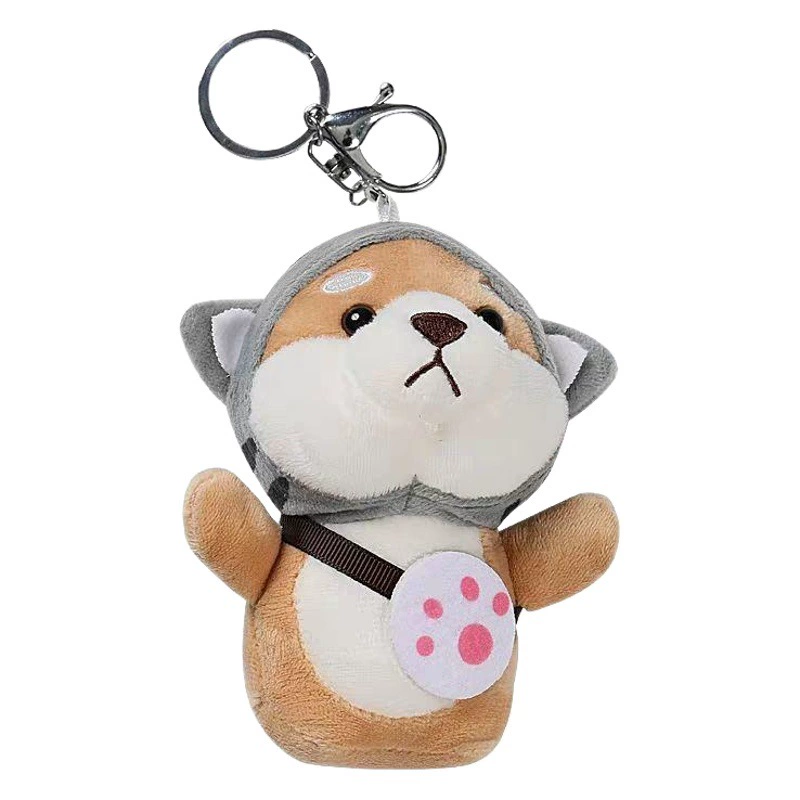 Маленький Шиба ину плюшевый школьный кулон брелок ins кукла брелок Рюкзак Кулон милая кукла брелок