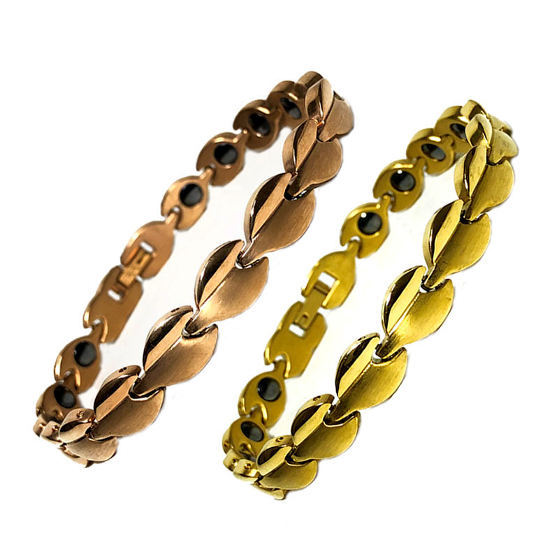 golden magnetic bracelet stainless steel