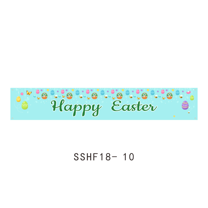 Banderas de Pascua transfronterizas, decoraciones de fiestas navideñas, banderas colgantes, huevos, conejitos, diseño de patio, banderas, pancartas personalizadas