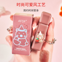 AFDF Cute Pet Pink Mist Lip Glaze Set Matte Lip Gloss Lip Glaze Dudu Lip Lip Mud Student Girl Lipstick