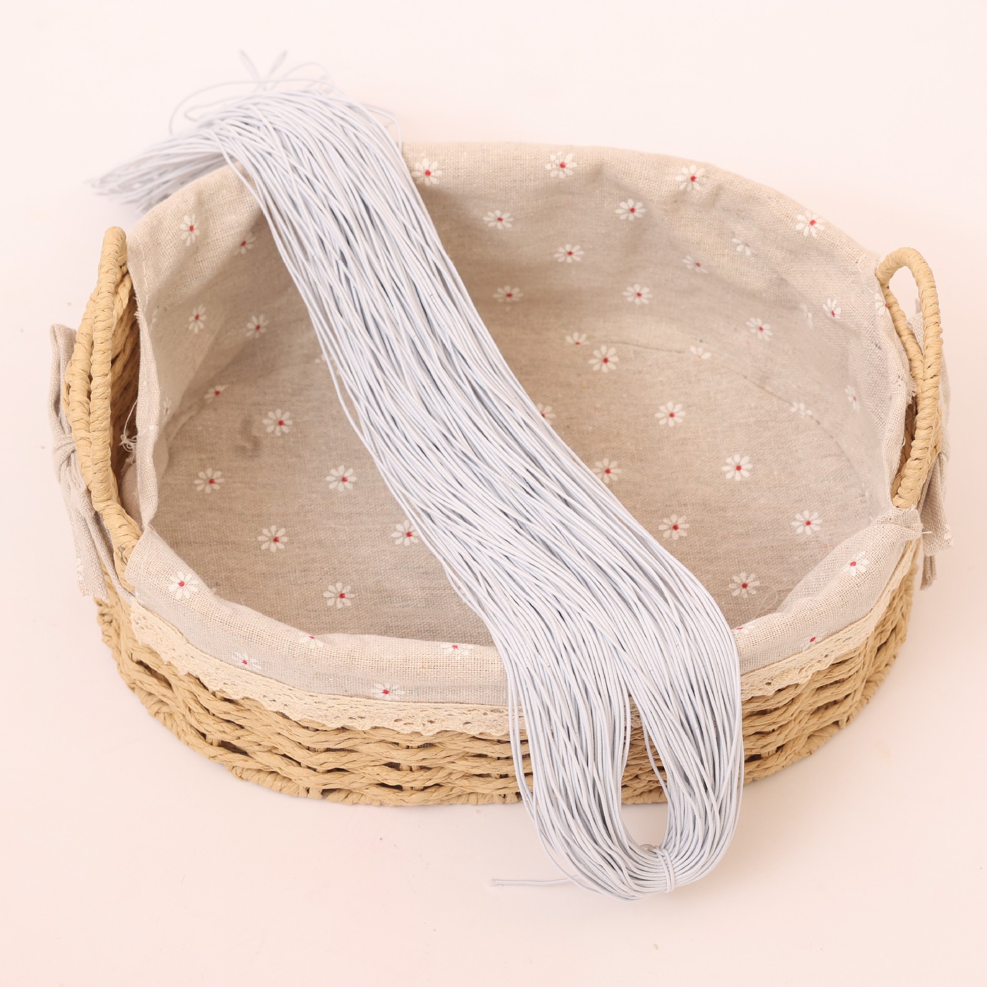 Cintas elásticas redondas al por mayor de 0.6-19mm cuerdas elásticas de color ropa como tendones de látex núcleo de cuerda elástica de alta elasticidad perlas