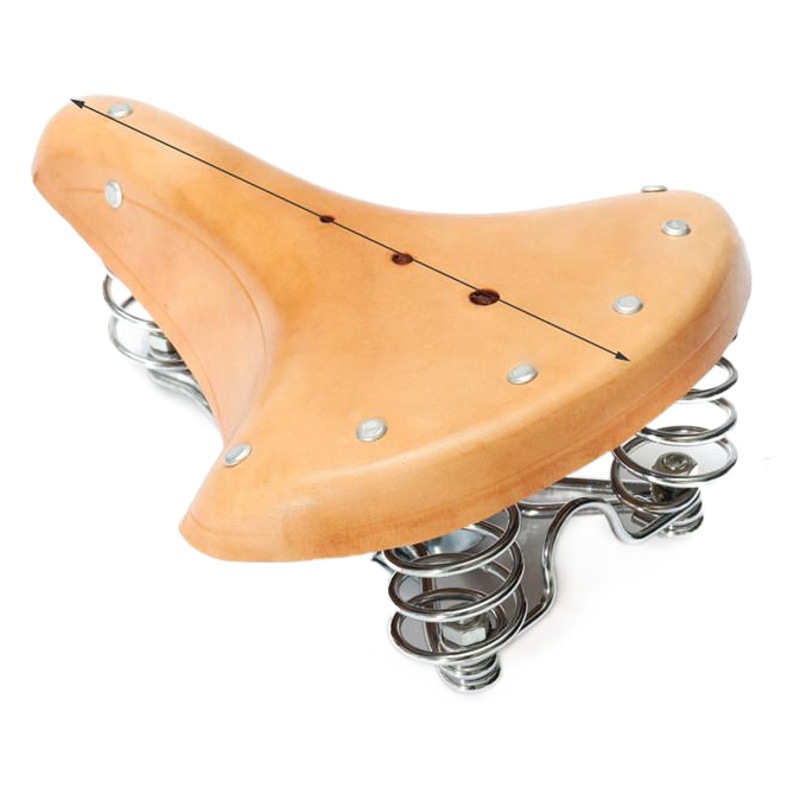 Bicicleta de piel de vaca sillín Real tres primavera cojín retro asiento de piel de vaca sillín asiento bolsa de accesorios para bicicletas