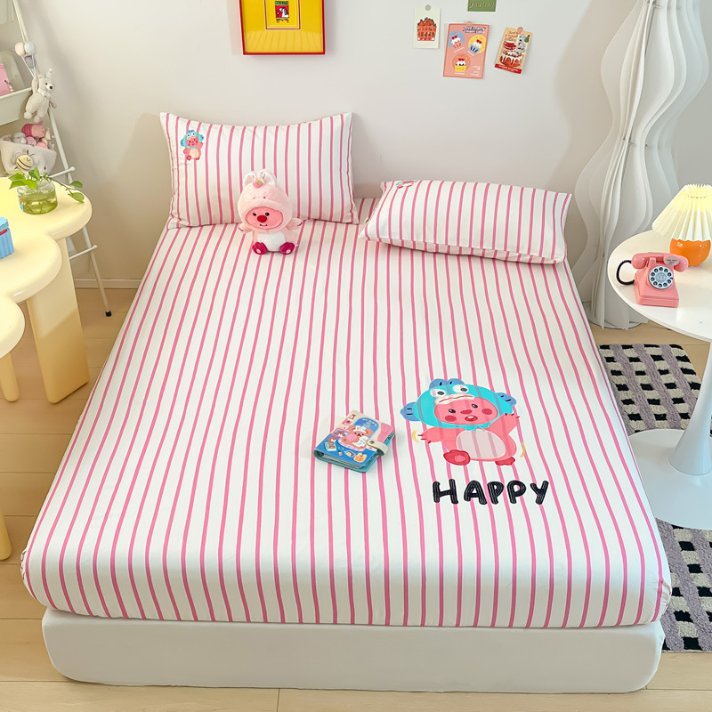 Cotton Embroidered Class A Infant Grade Old Coarse Cloth Single Bed Sheet/Bed Hat Single Bed Sheet Three-Piece Set Bed Hat Three-Piece Set