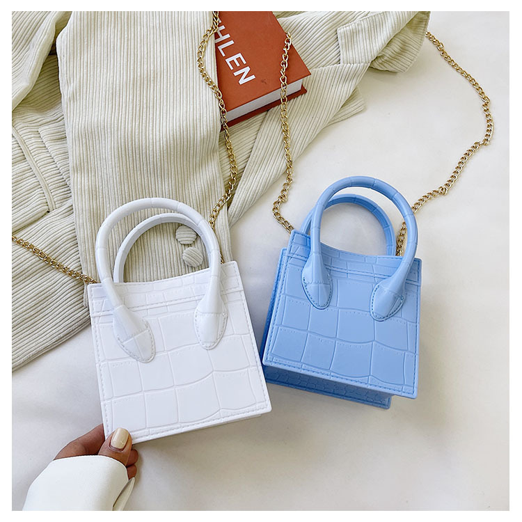 2025 Cross-border new popular smiling face bag, small square bag, fashionable and versatile chain hand bag, shoulder and crossbody jelly women's bag undefined