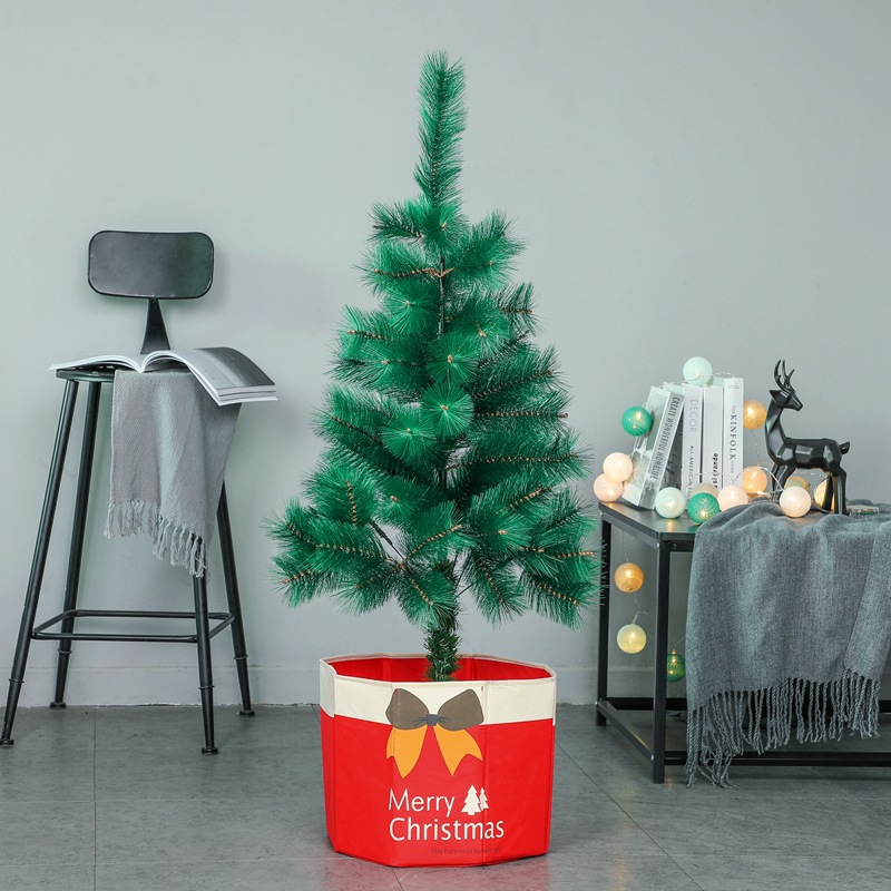 Factory Direct Supply PVC Christmas Tree Pine Needle Tree Desk Tree Flocked Tree Bundle Tree Home Desk Hotel Restaurant Tree