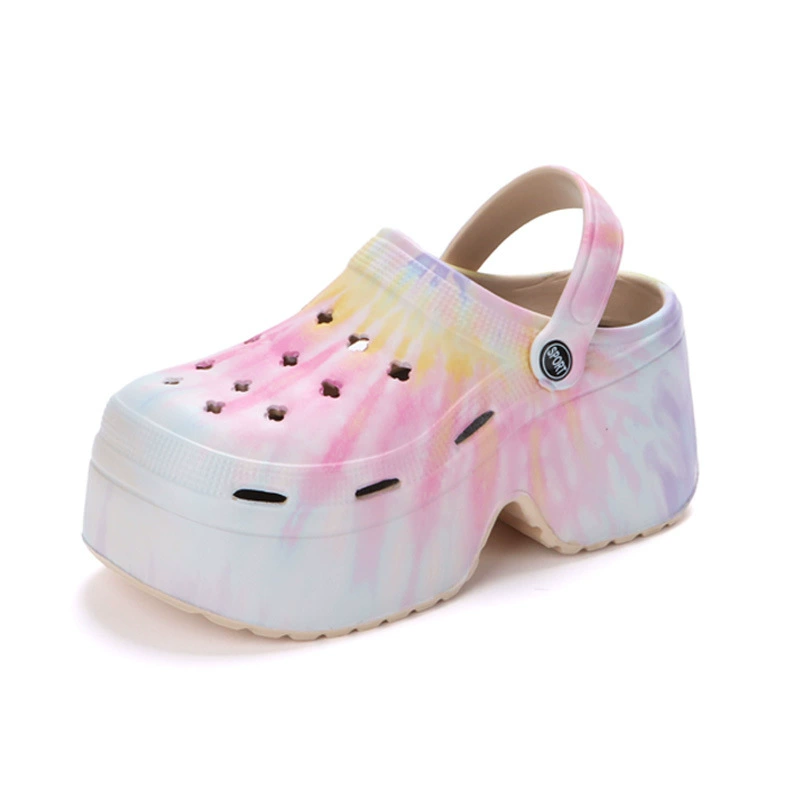 Thick-Soled Clogs 9 cm Platform, Women’s Spring–Summer Hollow-Toe Beach Casual Sandals