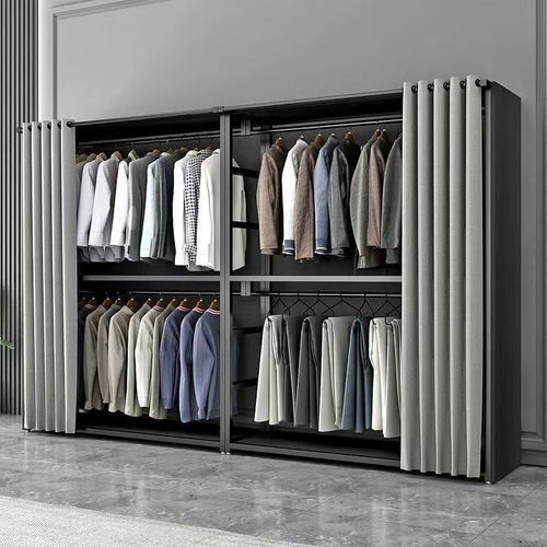 zsr open wardrobe bedroom floor-standing metal clothes rack light luxury cloakroom combination storage walk-in coat rack