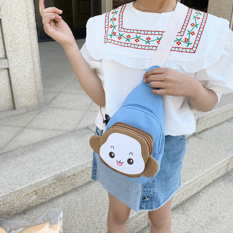 Children's Cute Monkey Waist Bag, Children's Day Gift, Handsome Chest Bag for Boys, Custom Logo, Crossbody Bag for Little Girls