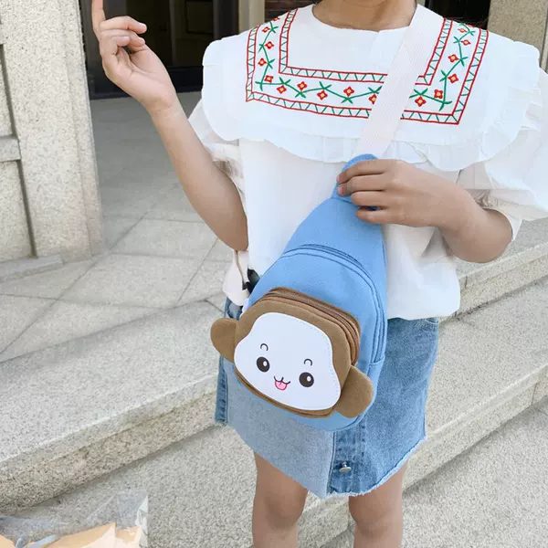 Children's Cute Monkey Waist Bag, Children's Day Gift, Handsome Chest Bag for Boys, Custom Logo, Crossbody Bag for Little Girls