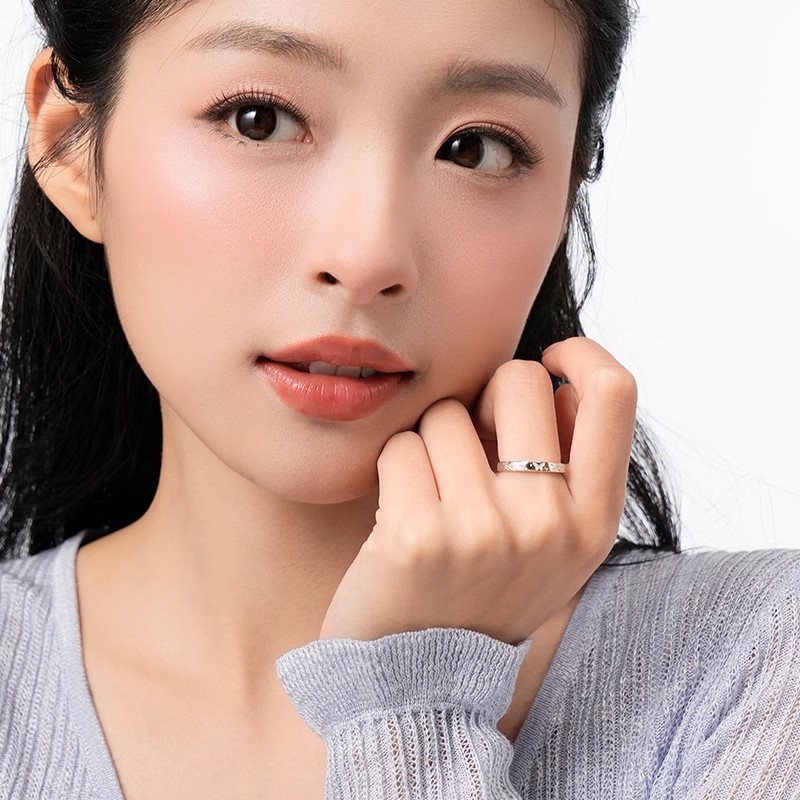 烟花蝴蝶情侣戒指男女ins小众设计浪漫时尚百搭夜光手饰对戒批发|undefined