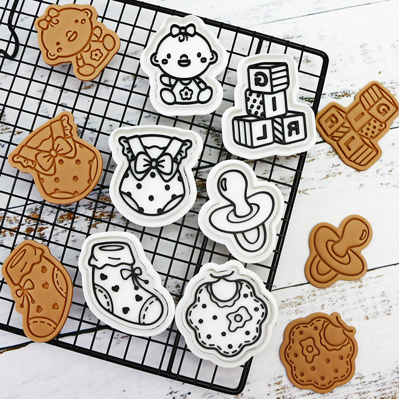 BABY Girl Cookie Mold Party Baking DIY Flip Mold Customized 3D Stereo Presionar Cookie Frosted Mold