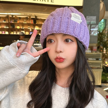 纯色日系麻花毛线帽子女韩版秋冬学生保暖护耳针织帽情侣百搭冷帽