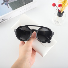 ins风个性圆框太阳镜户外骑行飞行员墨镜登山徒步复古高级感眼镜