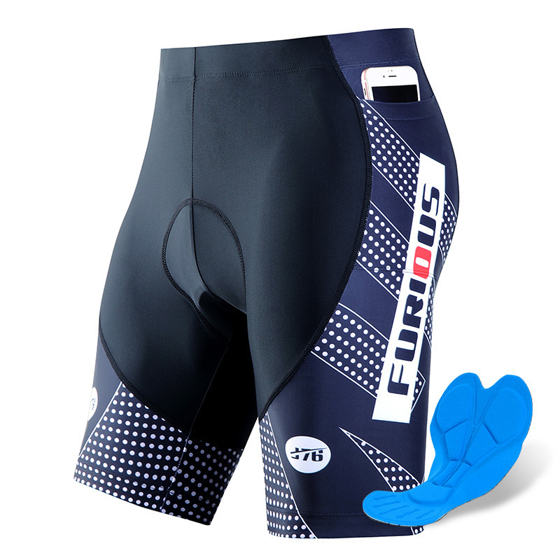 Spot Men's Cycling Shorts Plus Silicone Pad Fashion Printed Sports Pants Quick Dry UPF50 Sun Protection Outdoor Function