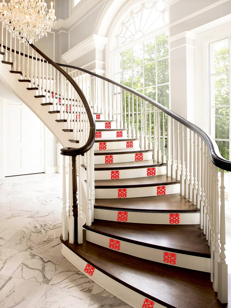 Wholesale Stair Happy Character Sticker for Marriage Self-adhesive Small Happy Character Wedding Supplies Wedding Room Decoration No-dry Adhesive Manhole Cover Sticker for Wedding