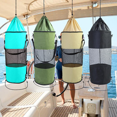 Amazon Boat Waste Storage Bag Kayak Canoe Clutter Cylinder Storage Bag Foldable Clothes Storage Bag