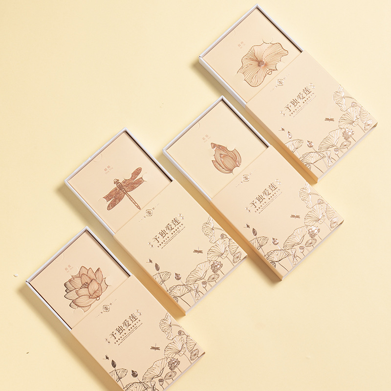 I alone love the lotus-themed national trend cultural and creative gift set, featuring a metal ancient-style bookmark in a gift box, suitable as a student or business gift, with the option to present to teachers.