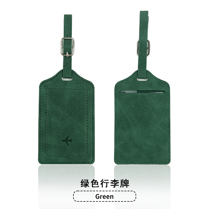 Etiqueta de equipaje verde