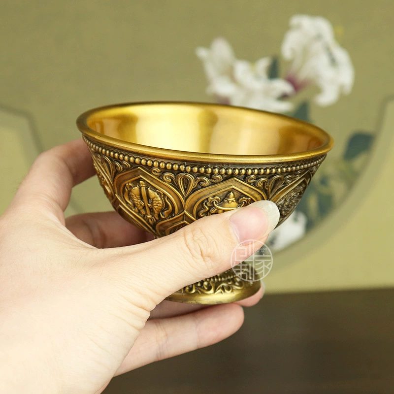 Оптовая antique коллекция восьми сокровищ лотос, сплав чаши и миски, удача на новоселье, домашние мастерские украшения, чаша, улучшающая богатство